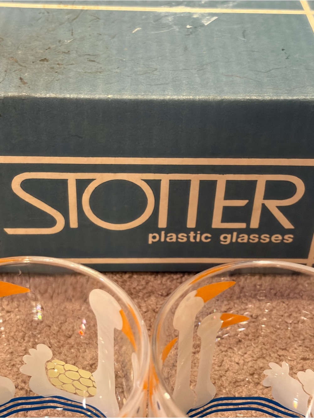 Stotter Vintage Acrylic Geese Tumblers Set 6 with Original Box Cottagecore Cute - Picture 7 of 11